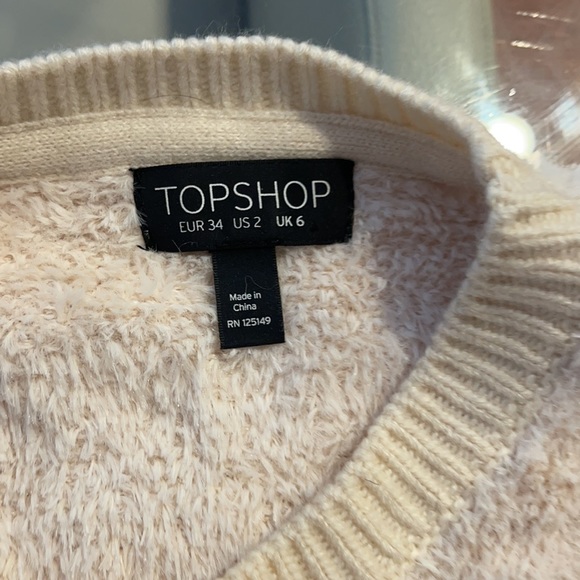 Top-shop soft crewneck white sweater 2 - Picture 2 of 4